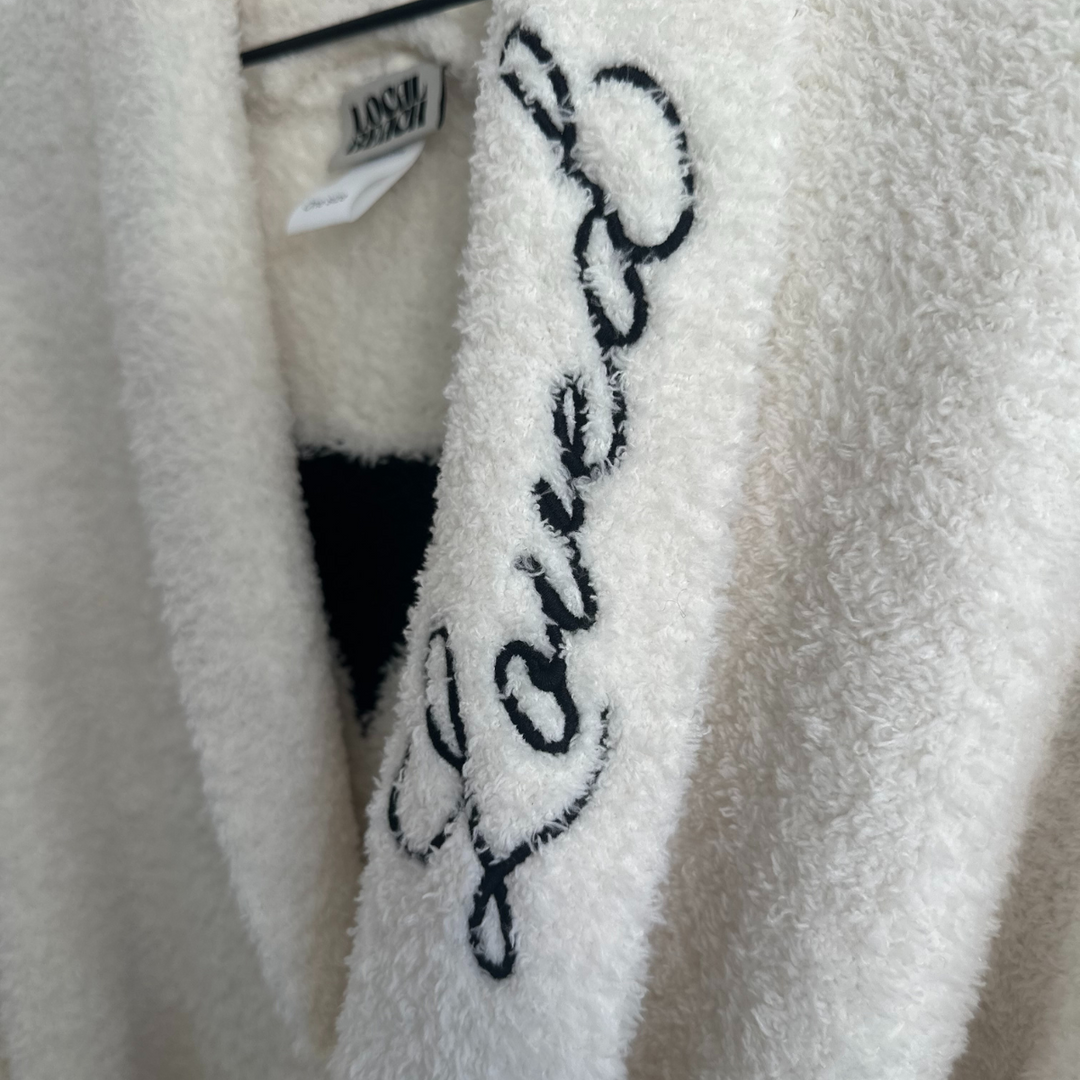 Local Beach Love Collection Heart Luxe Robe - CREAM/BLACK - Sun Diego Boardshop