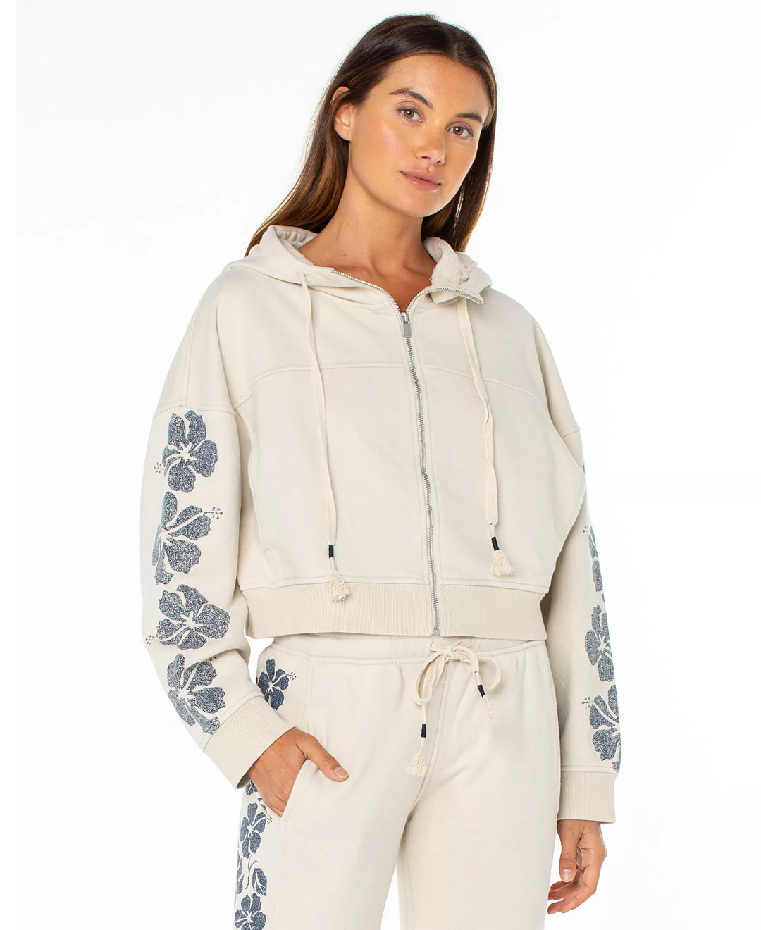 Roxy Fringing Reefs Hoodie - Pumice Stone - Sun Diego Boardshop