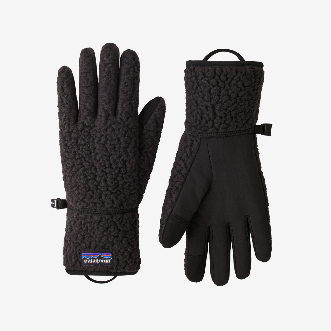 Patagonia Retro Pile Fleece Gloves - BLACK - Sun Diego Boardshop