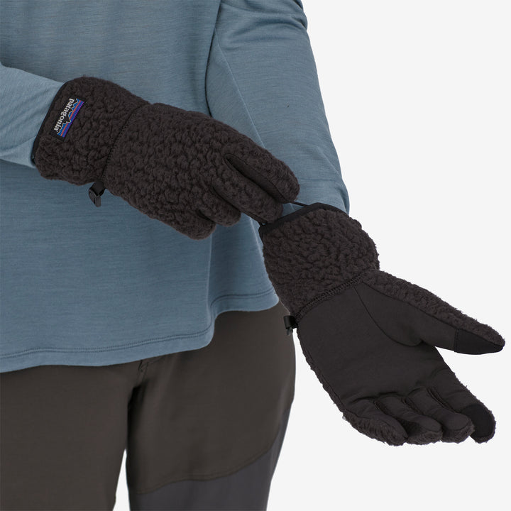 Patagonia Retro Pile Fleece Gloves - BLACK - Sun Diego Boardshop