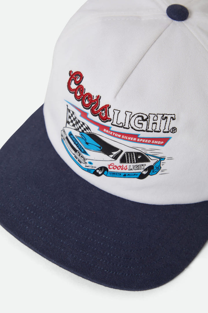 Brixton Coors Light Blower Snapback - White/Coors Navy - Sun Diego Boardshop
