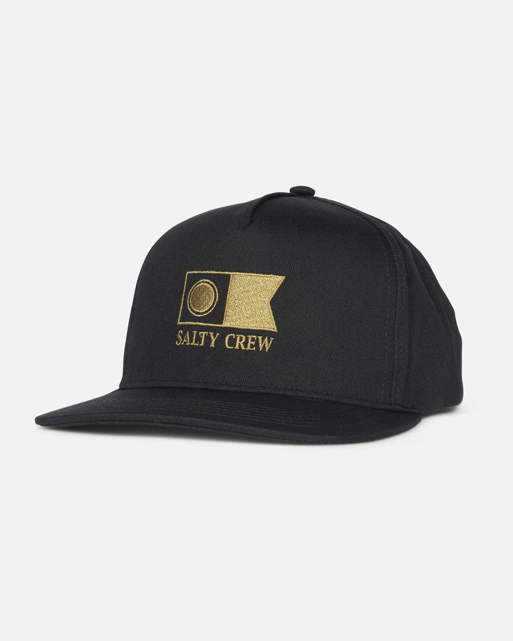 Salty Crew Flagship 5 Panel Hat - Black - Sun Diego Boardshop