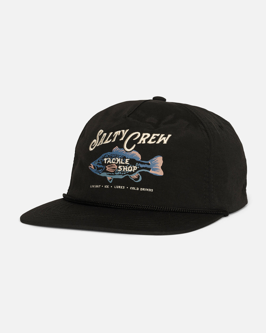 Salty Crew Crafted 5 Panel Hat - Black - Sun Diego Boardshop