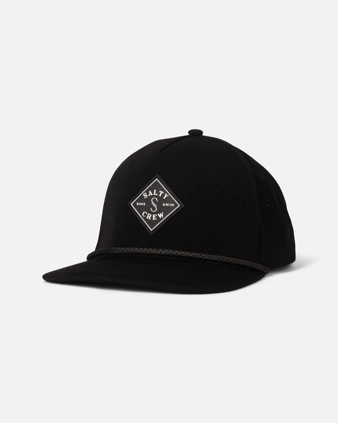 Salty Crew Men's Long Range Tech Snapback - Black
