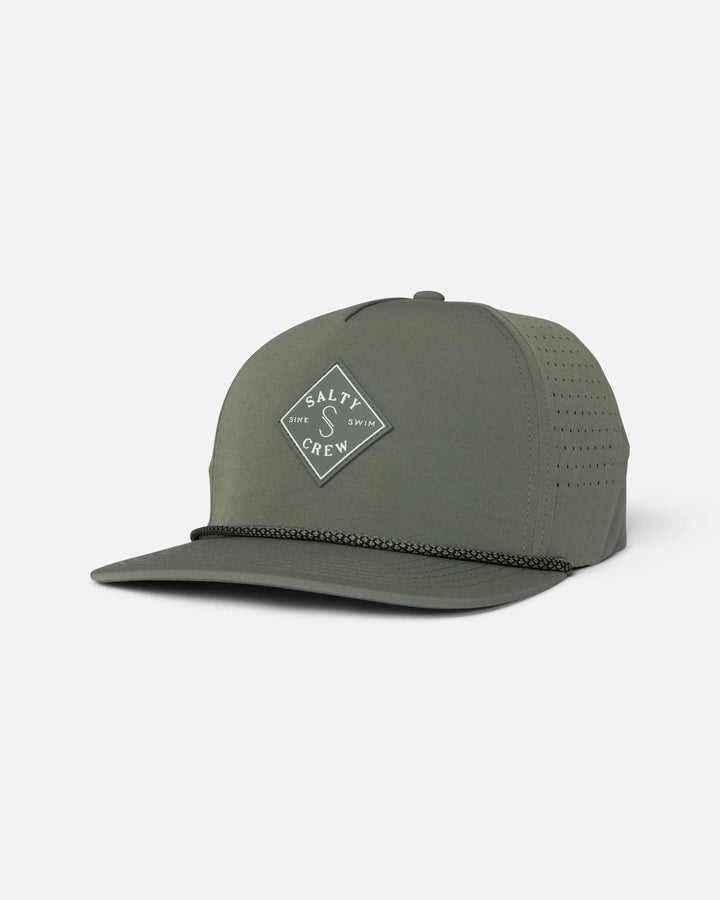 Salty Crew Men's Long Range Snapback - Washed Green