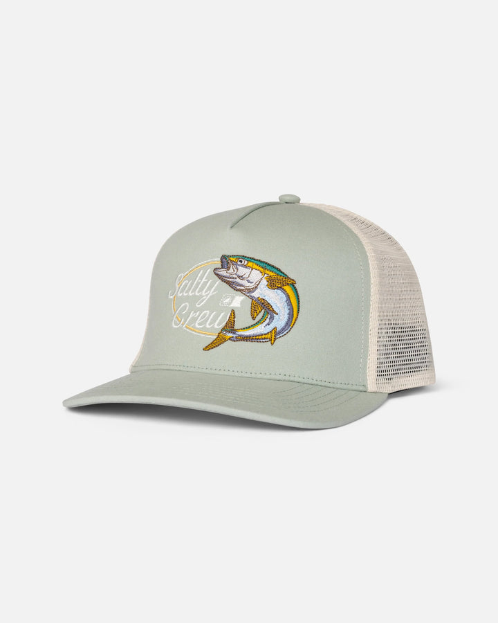 Salty Crew Men's Yellow Tailed Trucker Hat - Mineral Teal