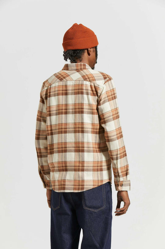 Brixton Bowery L/S Flannel - WHITECAP/PINECONE BROWN/BURRO BROWN - Sun Diego Boardshop