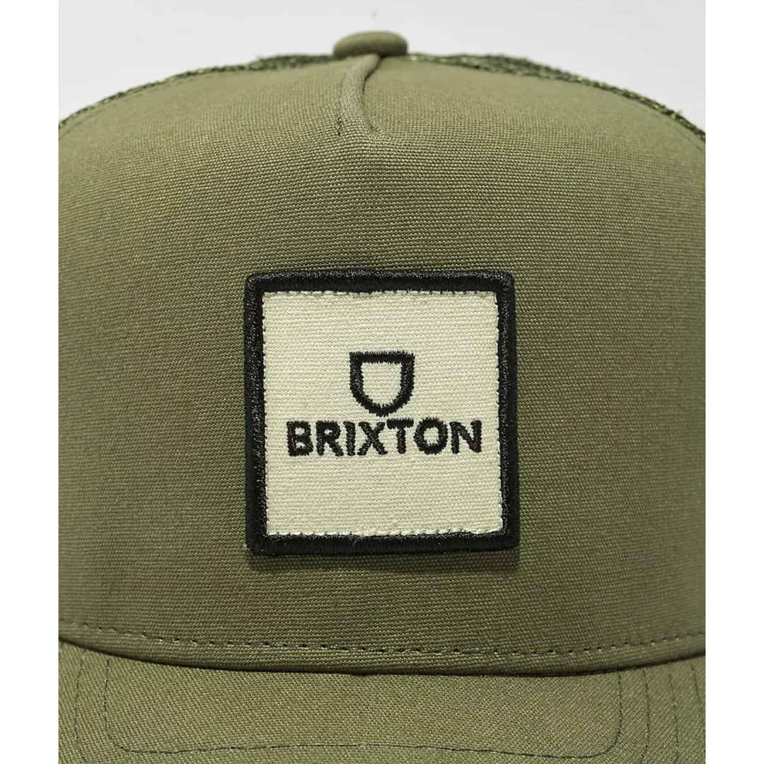 Brixton Alpha Block Netplus Mp Embroidered Patch Hat - Ivy Green/Sand