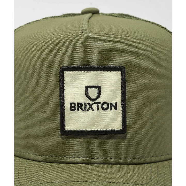 Brixton Alpha Block Netplus Mp Embroidered Patch Hat - Ivy Green/Sand