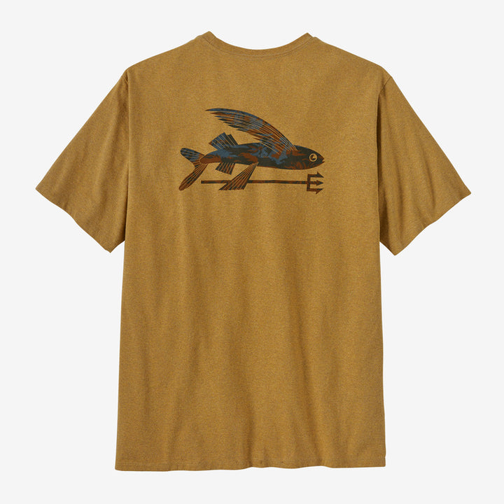 Patagonia Men’s Flying Fish Responsibili-Tee - FLYING FISH: CLIFFS AND WAVES PUFFERFISH GOLD - Sun Diego Boardshop