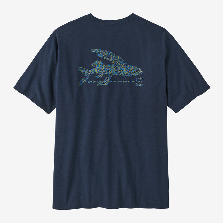 Patagonia Men’s Flying Fish Responsibili-Tee - FLYING FISH: SEA TEXTURE TIDEPOOL BLUE - Sun Diego Boardshop