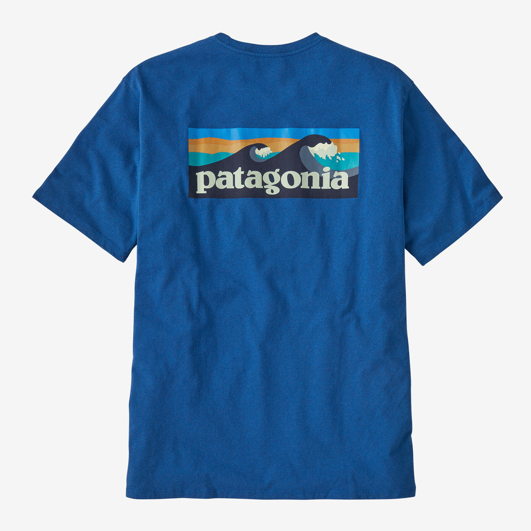 Patagonia Men's Boardshort Logo Pocket Responsibili-Tee - ENDLESS BLUE - Sun Diego Boardshop