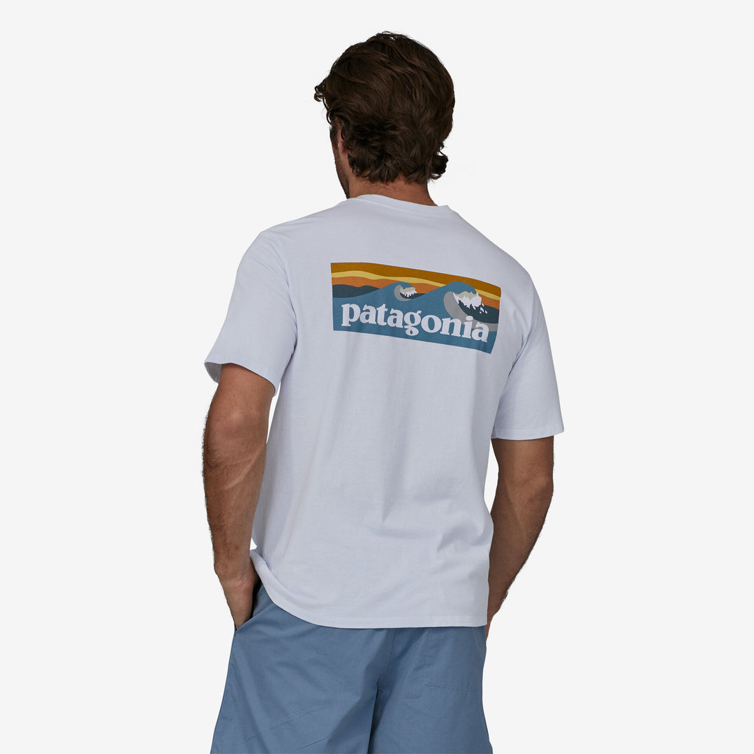 Patagonia Men's Boardshort Logo Pocket Responsibili-Tee - WHITE - Sun Diego Boardshop