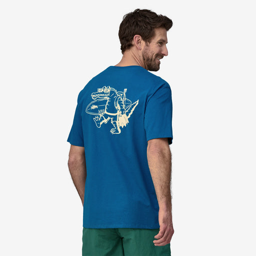 Patagonia  Water People Organic Pocket T-Shirt - WATER PEOPLE GATOR: ENDLESS BLUE - Sun Diego Boardshop