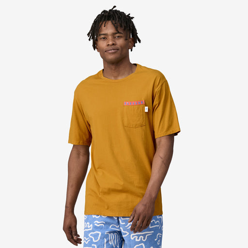 Patagonia Water People Organic Pocket T-Shirt - WATER PEOPLE GATOR: PUFFERFISH GOLD - Sun Diego Boardshop