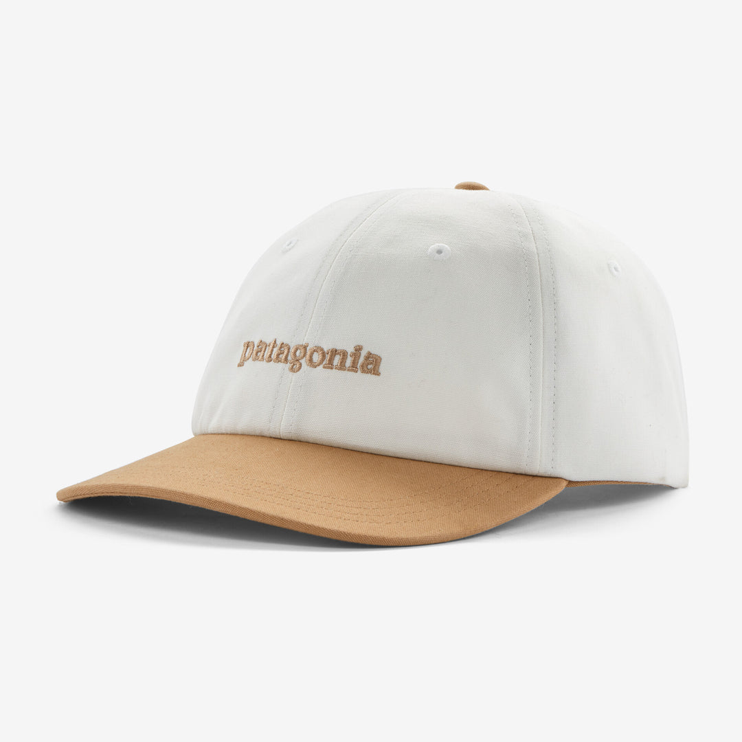 Patagonia Fitz Roy Icon Trad Cap - TEXT LOGO BIRCH WHITE GRAYLING BROWN - Sun Diego Boardshop