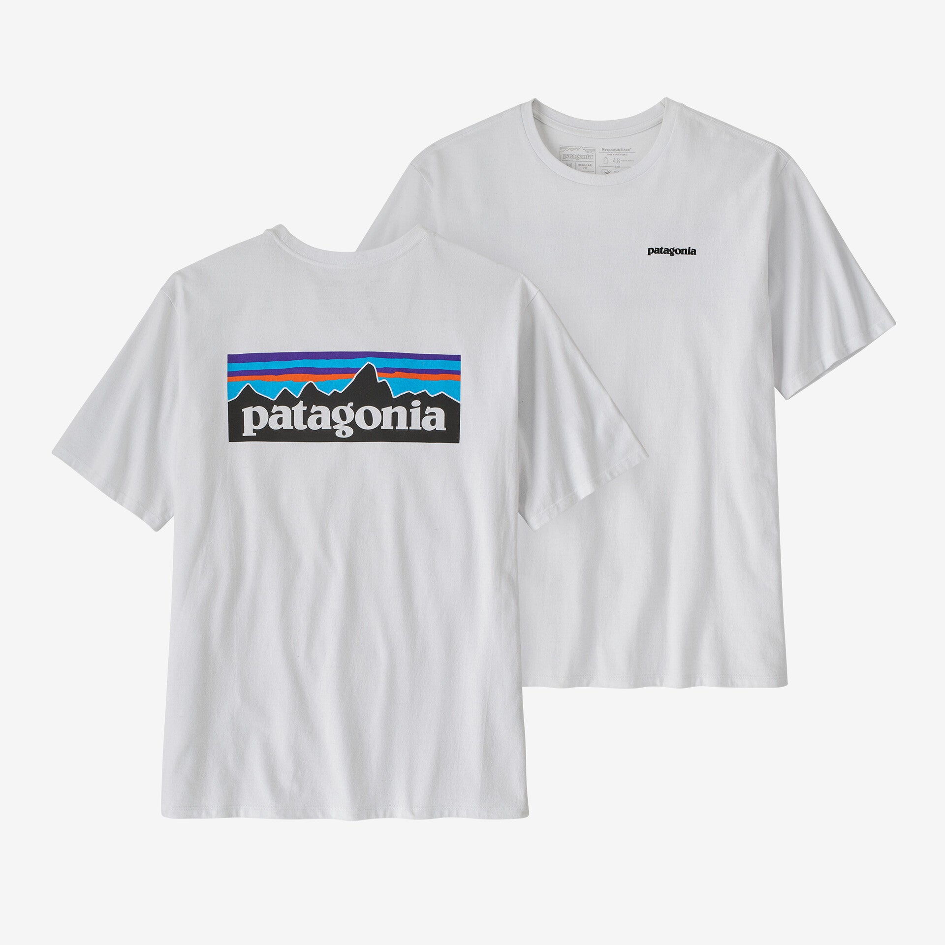 Patagonia Men's P-6 Logo Responsibili-Tee - White – Sun Diego Boardshop
