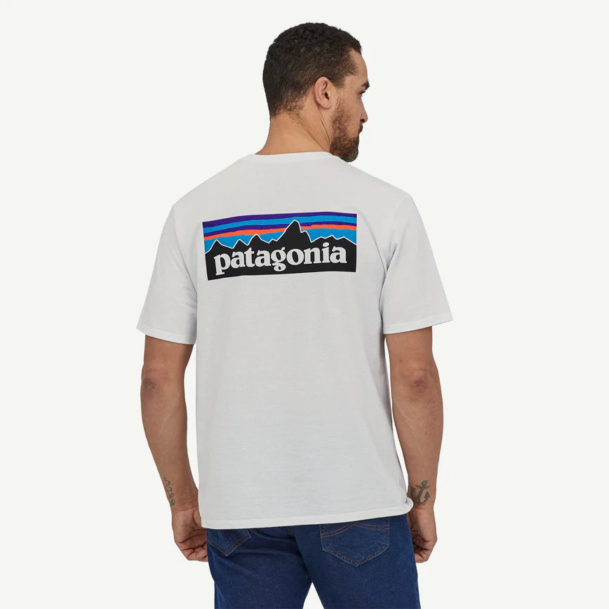 Patagonia Men's P-6 Logo Responsibili-Tee - WHITE - Sun Diego Boardshop