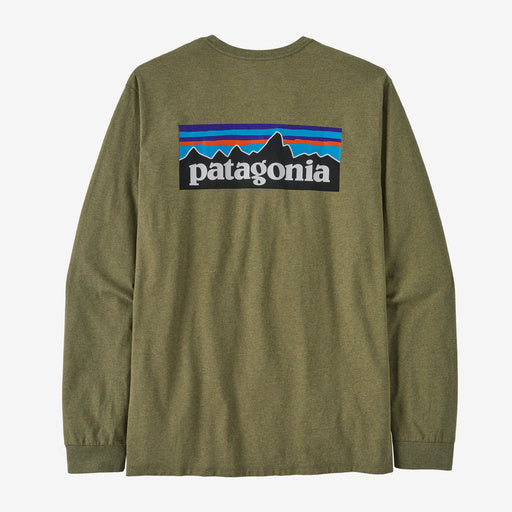 Patagonia Long-Sleeved P-6 Logo Responsibili-Tee - BUCKHORN GREEN - Sun Diego Boardshop