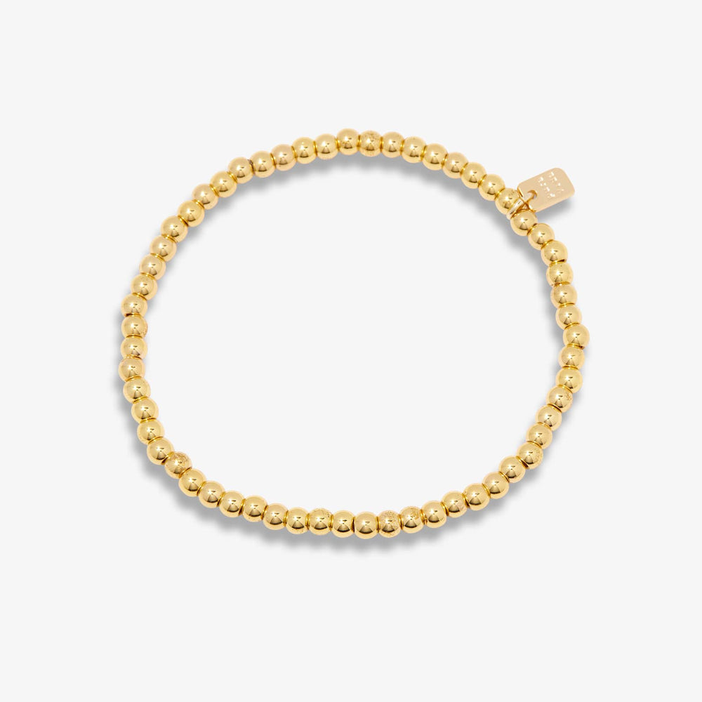 Pura Vida Harper Round Bead Stretch Bracelet - GOLD - Sun Diego Boardshop