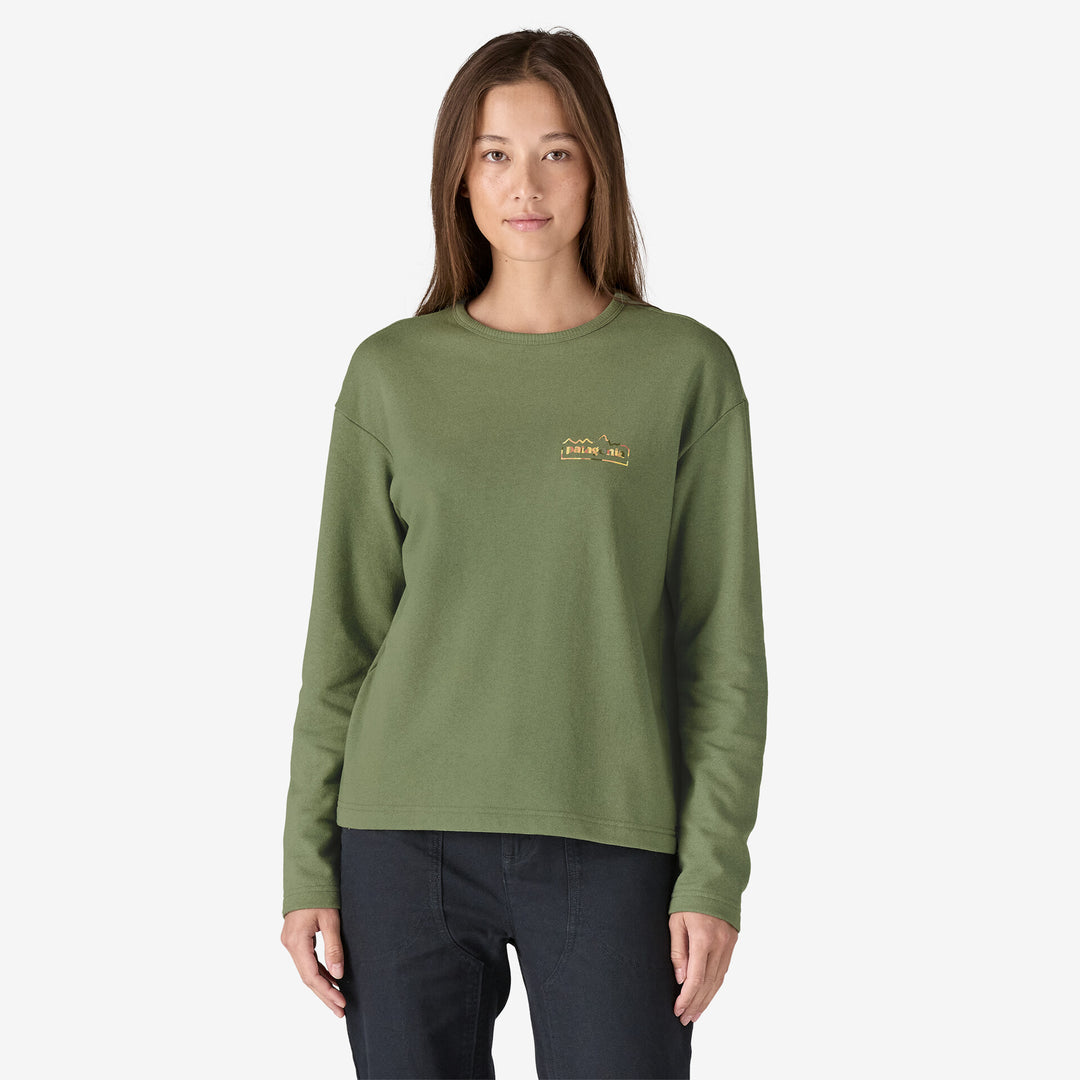 Patagonia Women's Lightweight Unity Fitz Wildrise Crew - TERRAIN GREEN - Sun Diego Boardshop