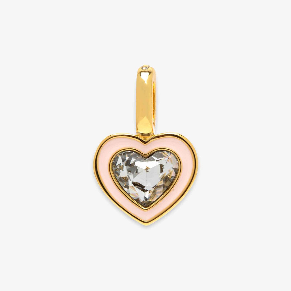 Pura Vida Harper Stone & Enamel Heart Charm - GOLD - Sun Diego Boardshop