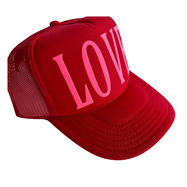 Local Beach Love Days Trucker Hat - RED - Sun Diego Boardshop