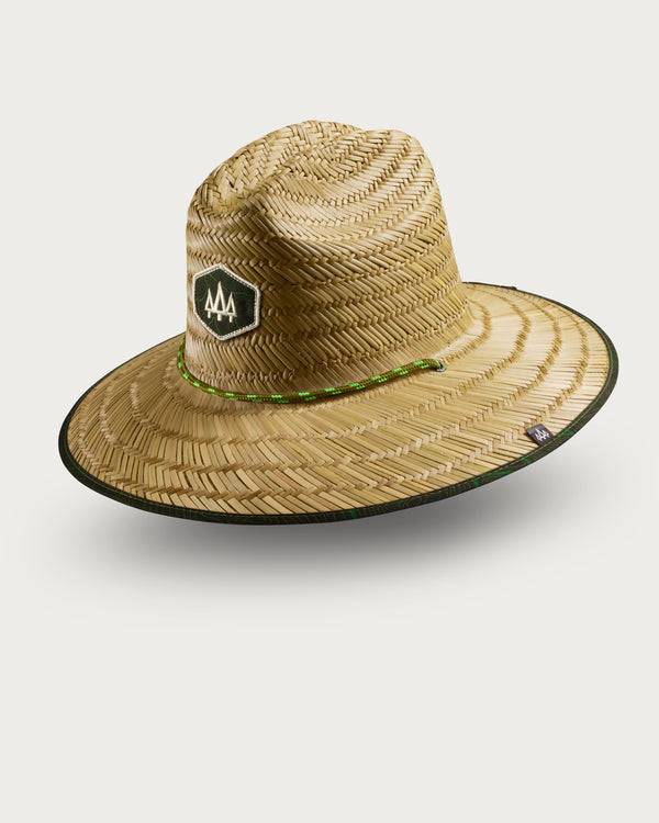 Hemlock UPF 50+ Lifeguard Straw Hat - NOMAD GREEN - Sun Diego Boardshop