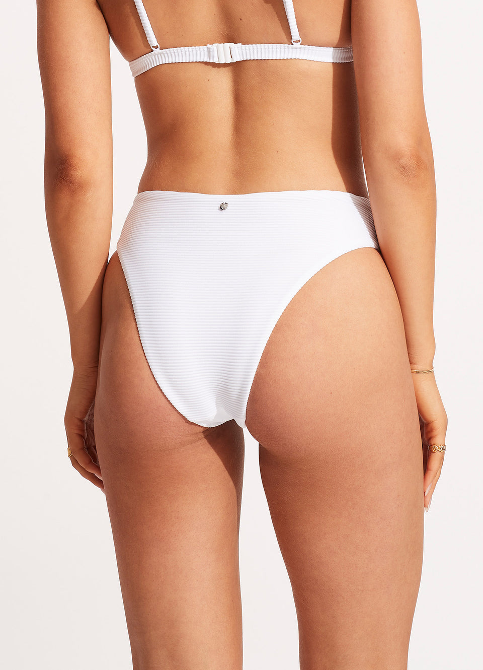 Seafolly Essentials High Rise Swim Pant - WHITE - Sun Diego Boardshop