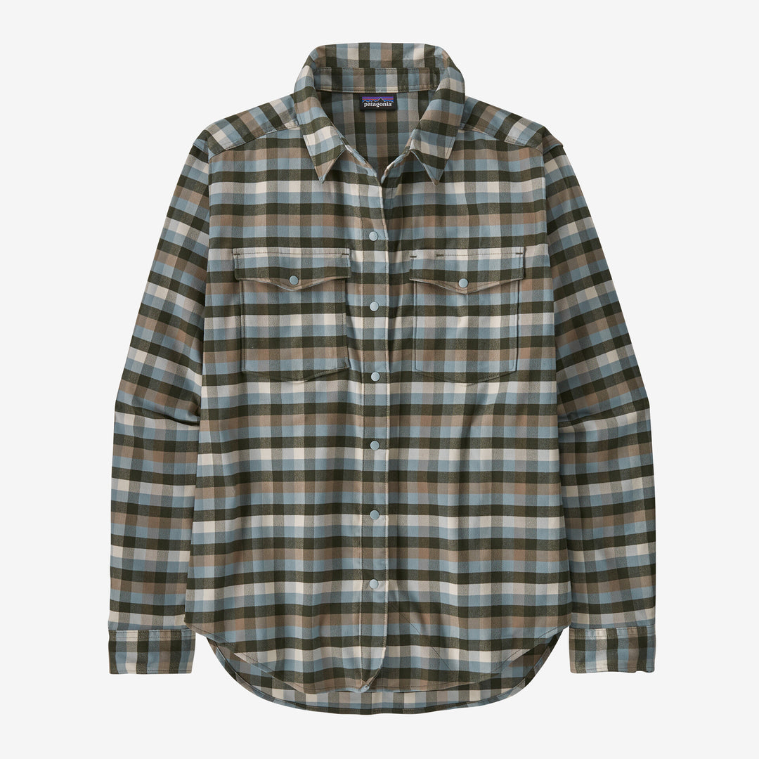 Patagonia Women's Canyonite Flannel Shirt - CAMP OUT PINE NEEDLE - Sun Diego Boardshop