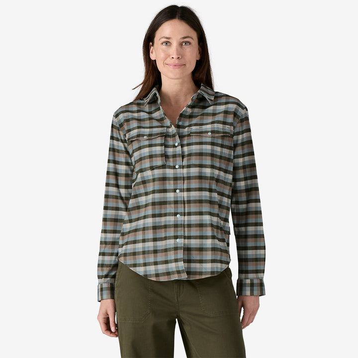 Patagonia Women's Canyonite Flannel Shirt - CAMP OUT PINE NEEDLE - Sun Diego Boardshop