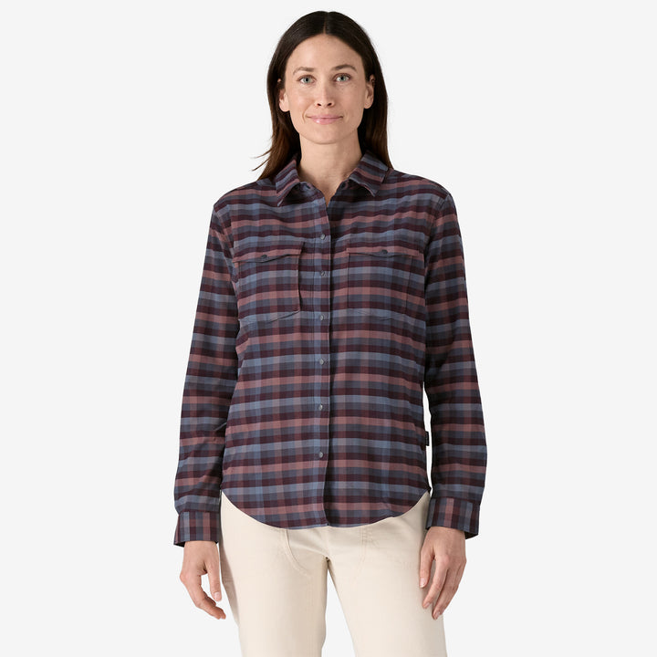 Patagonia Women's Canyonite Flannel Shirt - CAMP OUT SMOLDER BLUE - Sun Diego Boardshop