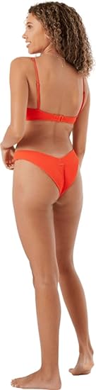 Roxy Aruba V Front Cheeky Bikini Bottom - RED - Sun Diego Boardshop