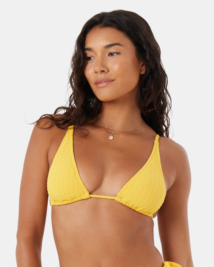 Roxy Haleiwa Built Up Triangle Bikini Top - Golden Rod - Sun Diego Boardshop