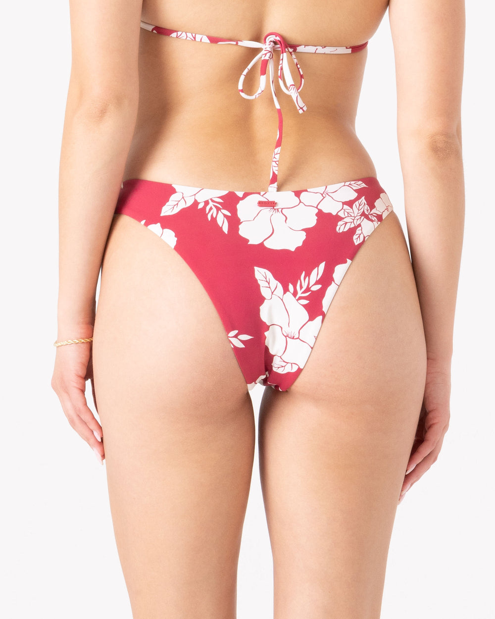 Roxy Hibiscus Hideaway Scoop Cheeky Bikini Bottom - Holly Berry - Sun Diego Boardshop