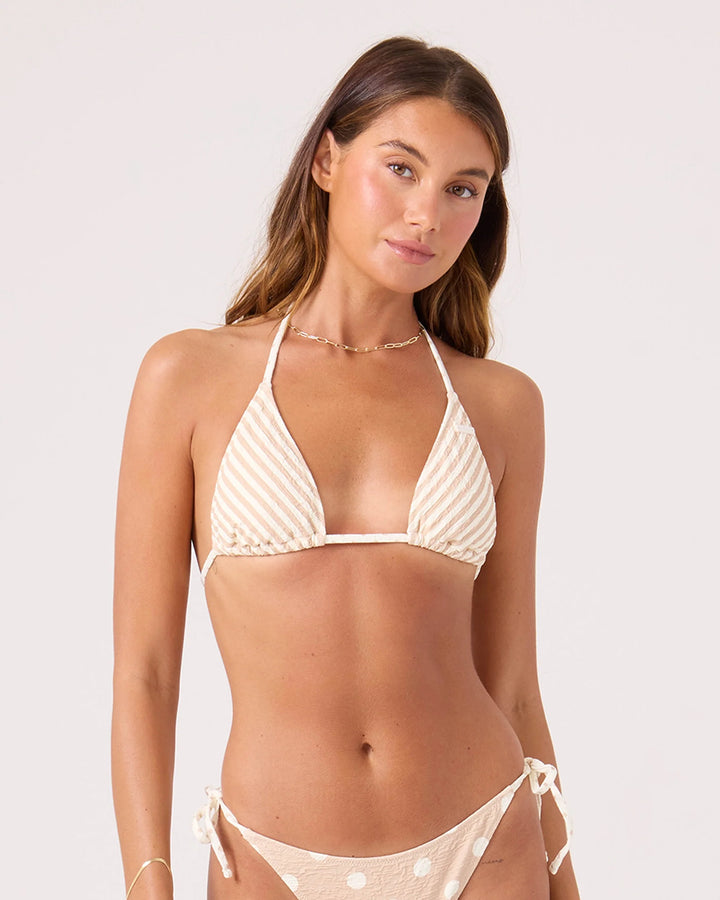 Roxy Women's Puka Dots Mini Tiki Triangle Bikini Top - Neutral Combo - Sun Diego Boardshop