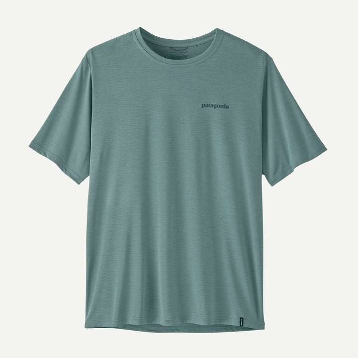 Patagonia Men's Capilene Cool Daily Shirt - Boardshort Logo - Blue Sage- Light Blue Sage X-Dye - Sun Diego Boardshop