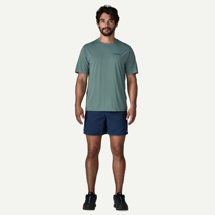 Patagonia Men's Capilene Cool Daily Shirt - Boardshort Logo - Blue Sage- Light Blue Sage X-Dye - Sun Diego Boardshop