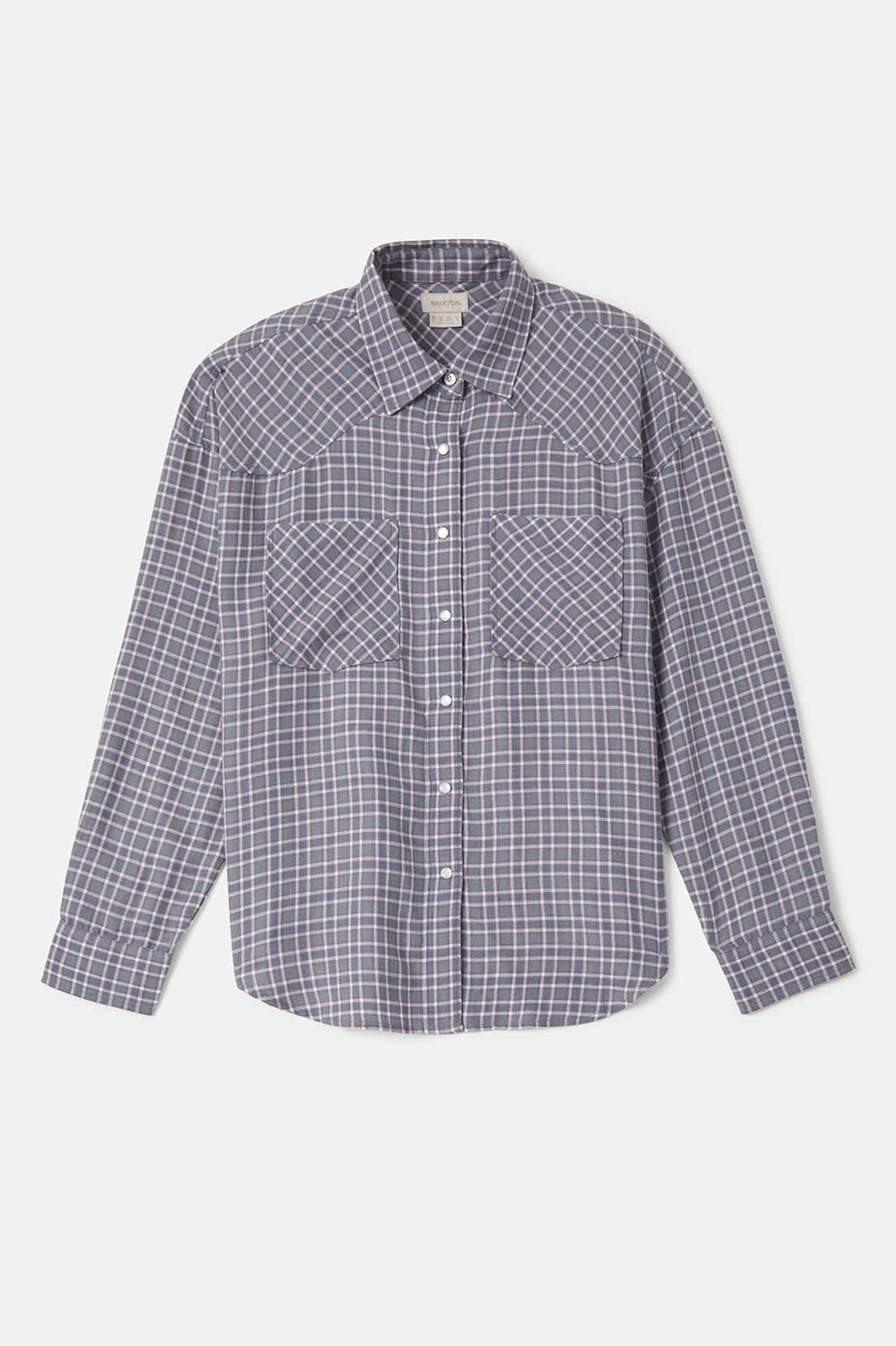 Brixton Women's Wayne Shirt - Soft Navy Plaid - Sun Diego Boardshop