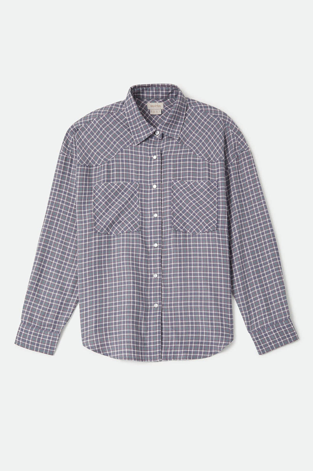 Brixton Women's Wayne Shirt - Soft Navy Plaid - Sun Diego Boardshop