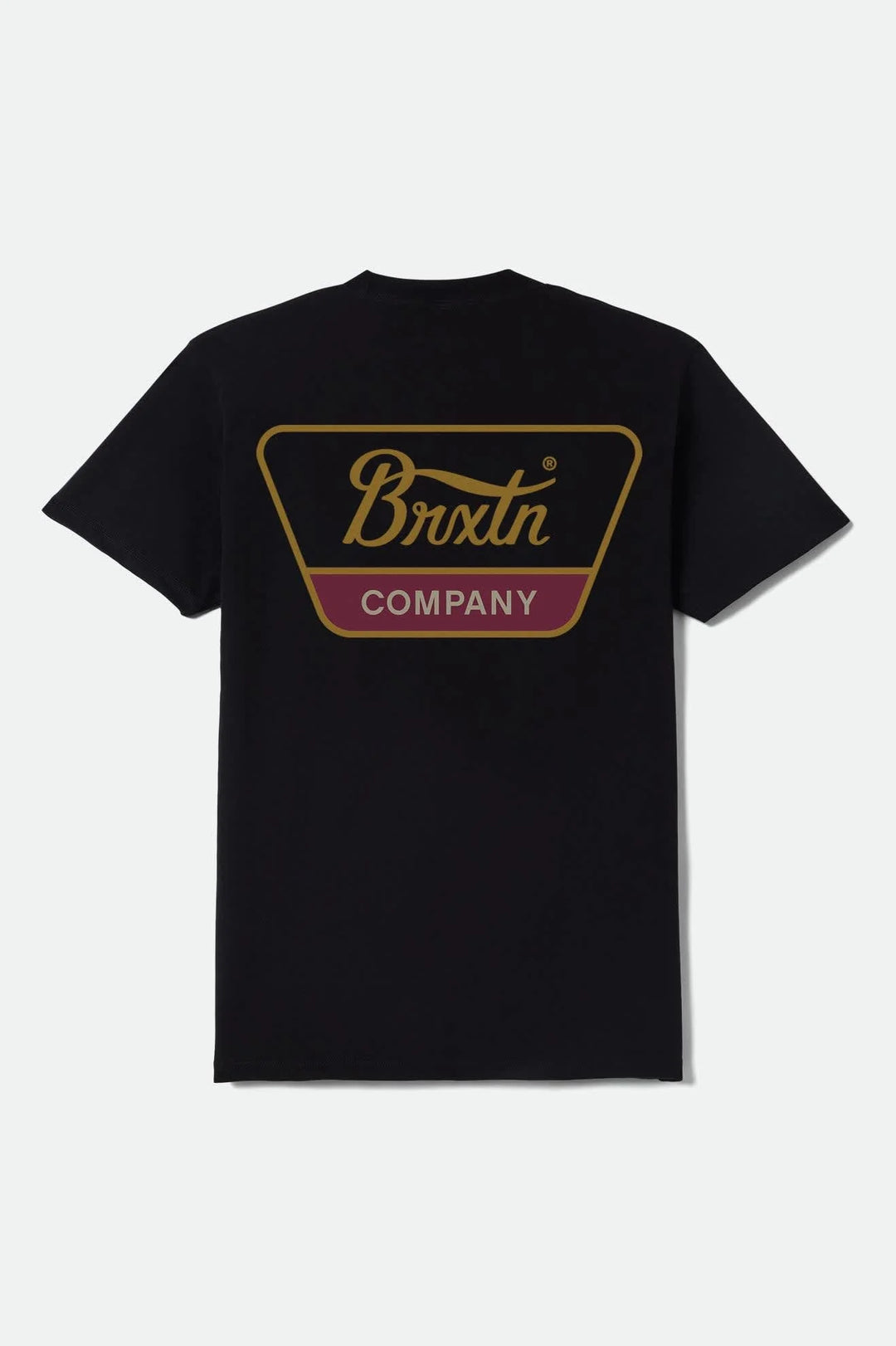 Brixton Men's Linwood Standard T-Shirt - Black/Metal Bronze/Red Mahogany - Sun Diego Boardshop