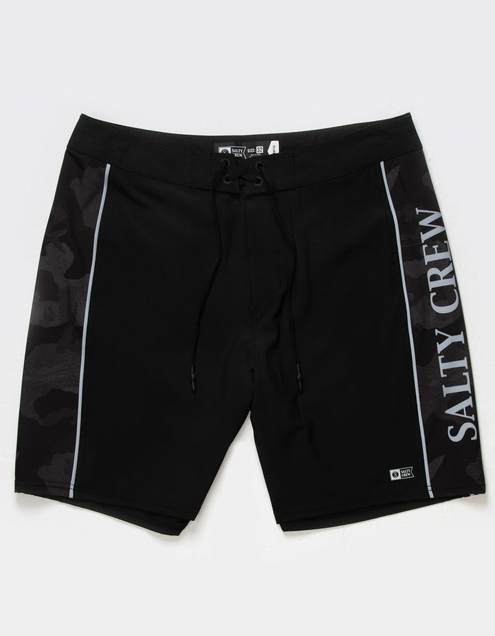 Salty Crew Ballast Men's 18" Boardshorts - BLACK/CAMO - Sun Diego Boardshop