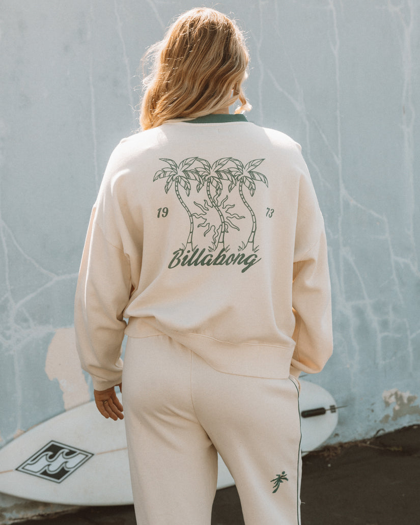 Billabong Triple Palms Crewneck Sweatshirt - White Cap - Sun Diego Boardshop