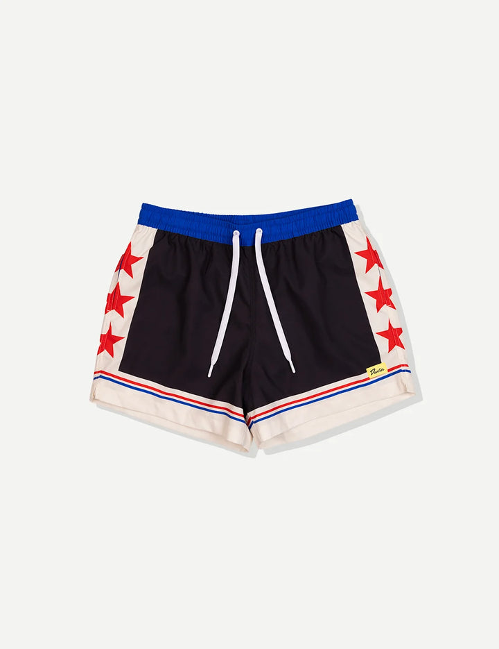 Duvin Men's USA Leisure Swim Short - Black - Sun Diego Boardshop
