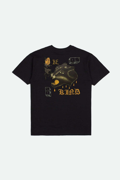 Brixton Be Kind S/S Standard T-Shirt - BLACK - Sun Diego Boardshop