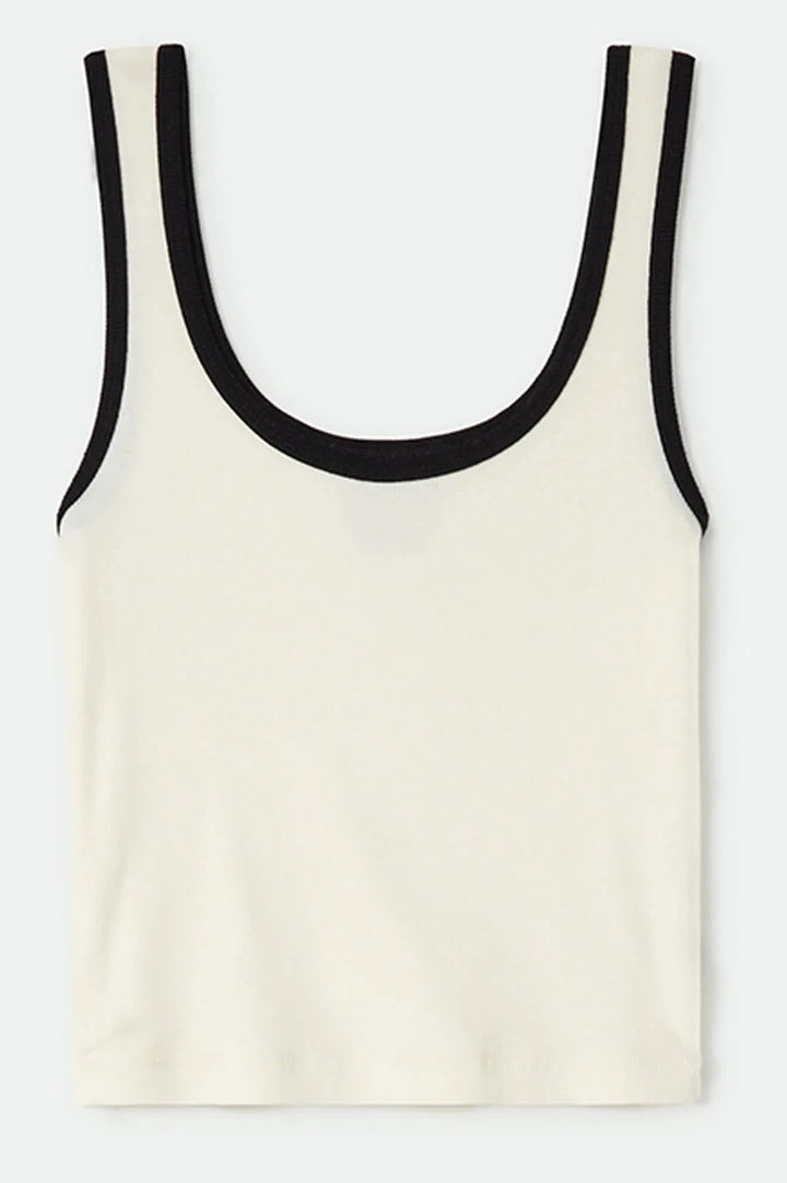 Brixton Women's Ringer Organic A-Tank - Off White/Black - Sun Diego Boardshop