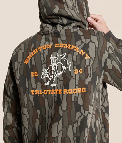 Brixton Danforth Camo Hooded Sweatshirt - Bark Camo
