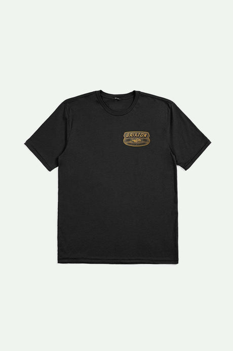 Brixton Clayburn S/S Tailored T-Shirt - BLACK - Sun Diego Boardshop