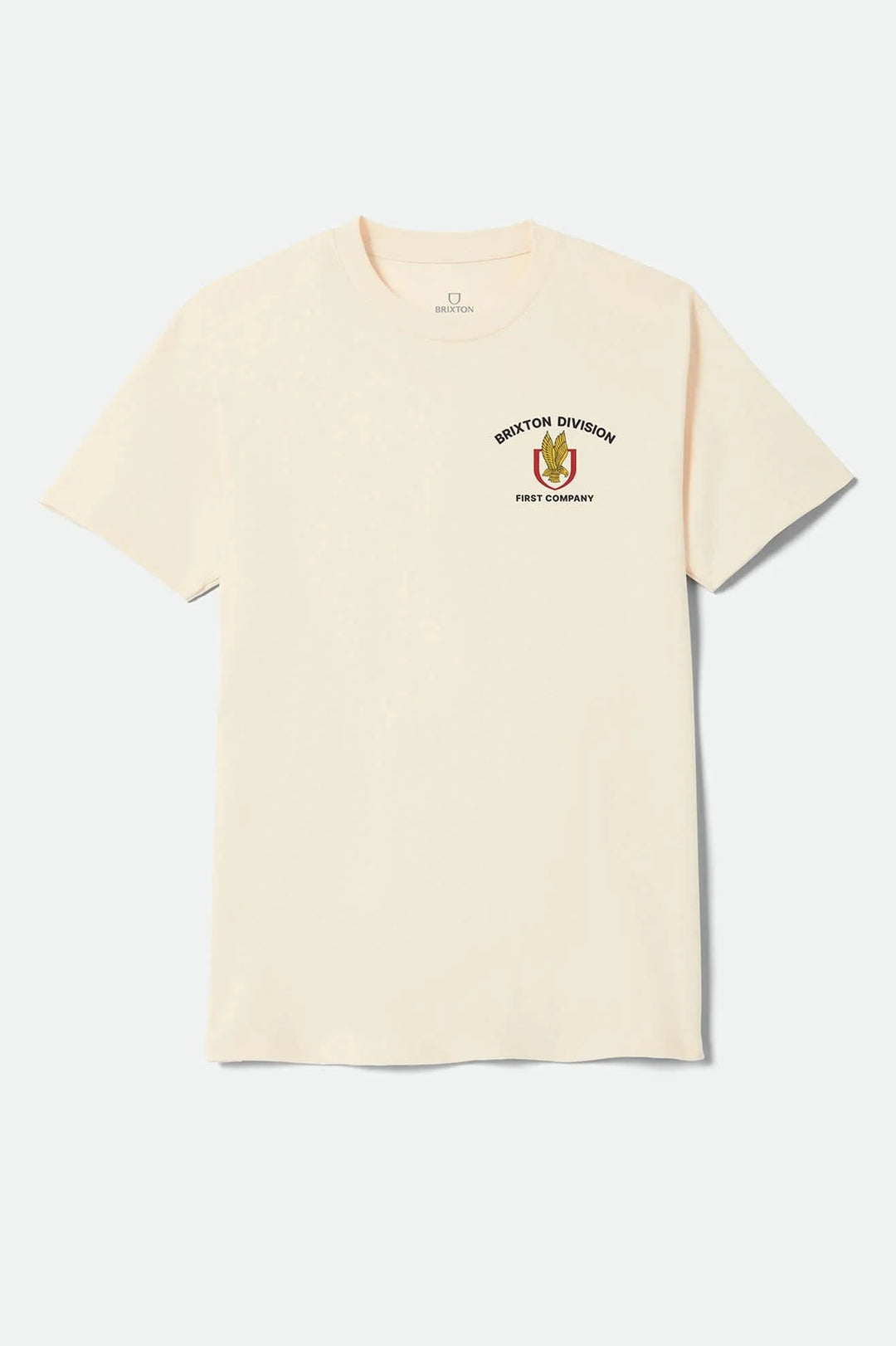Brixton Men's Covall Standard T-Shirt - Cream - Sun Diego Boardshop