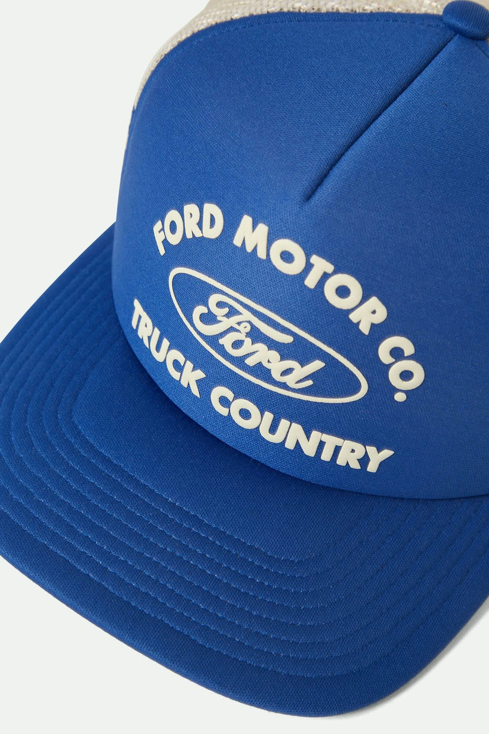 Brixton Ford Built Tough Trucker Hat - Ford Blue/Wimbledon White